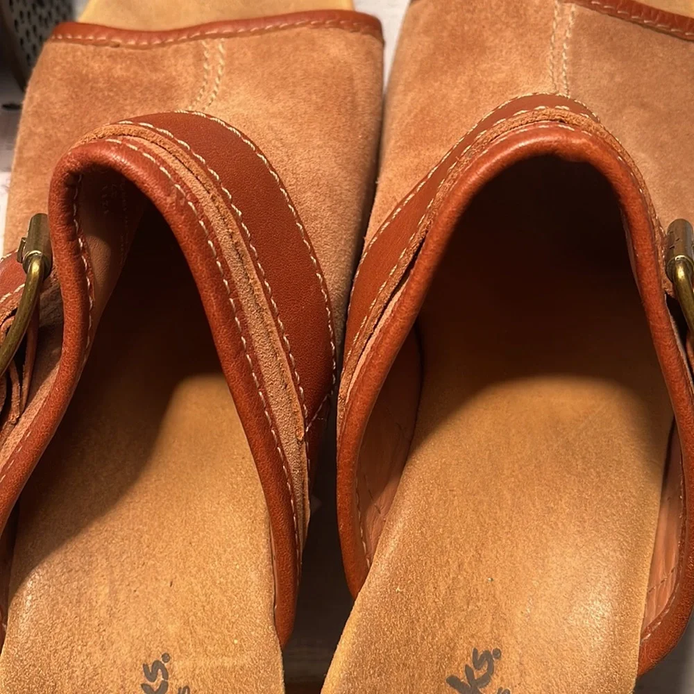 Clarks Elements 9 Cork Sole Platform Mule Amazing 🤩Condition -look at soles !!